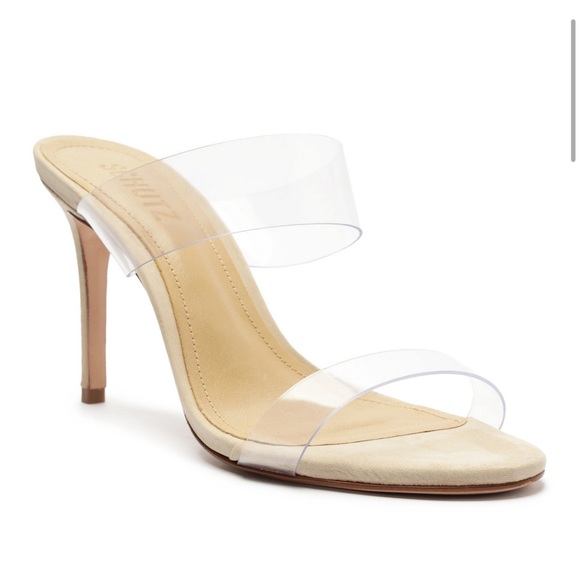 Schutz - Ariella High Stiletto Sandals (Transparent/Eggshell) - Picture 3 of 5